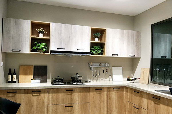 蓝谷厨房现代简约双面饰整体厨房